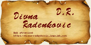 Divna Radenković vizit kartica